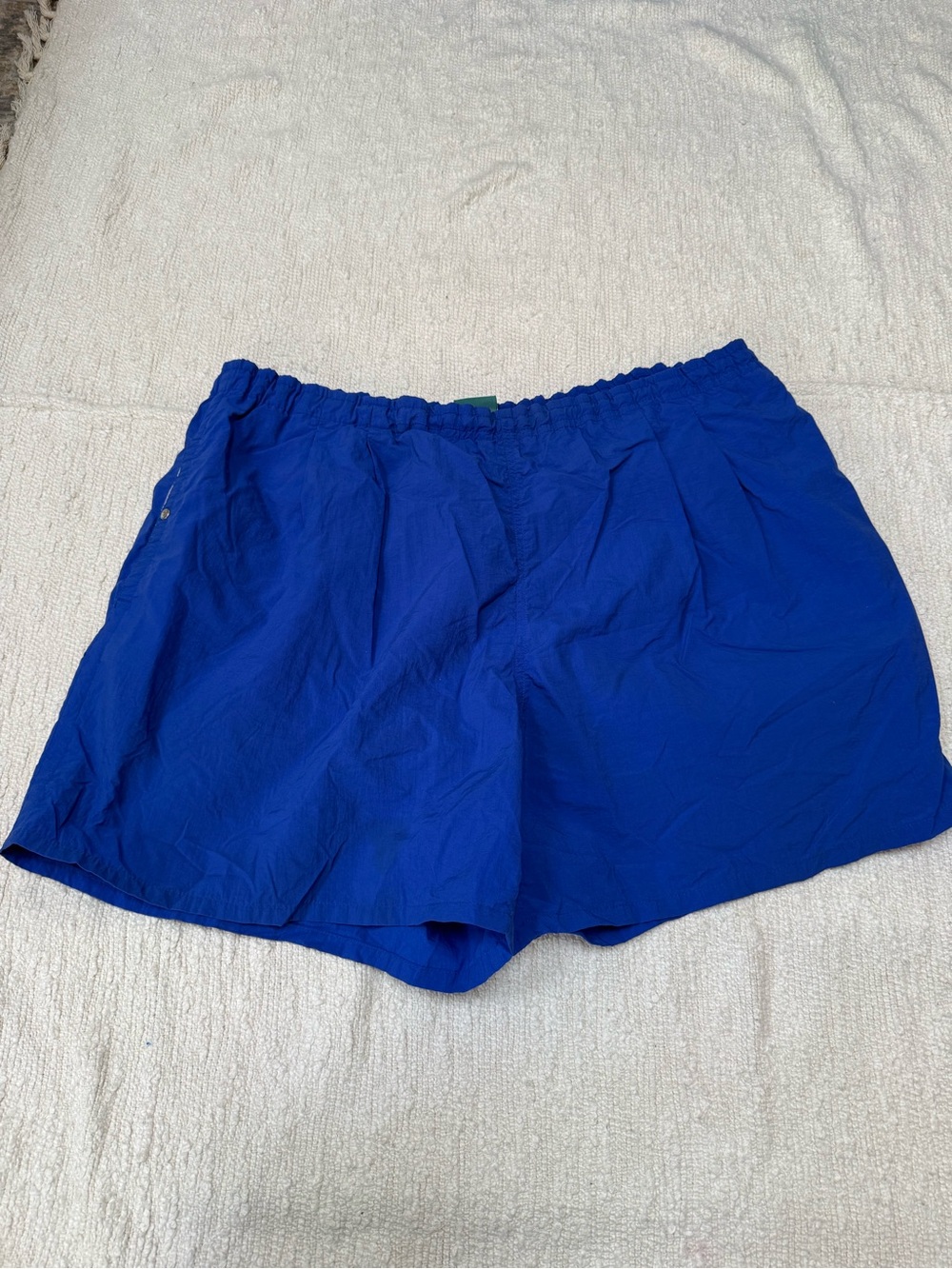 Vintage 1990s BIG DOGS Swim Trunks Size 2XL Blue Drawstring Waist